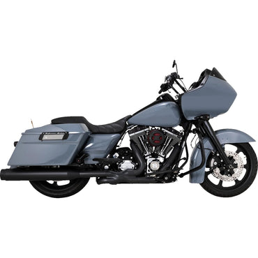 Harley-Davidson Touring / Trike (09-16) Power Duals PCX™ forrør, sort – Vance & Hines – detaljebillede af udstødning og finish 2