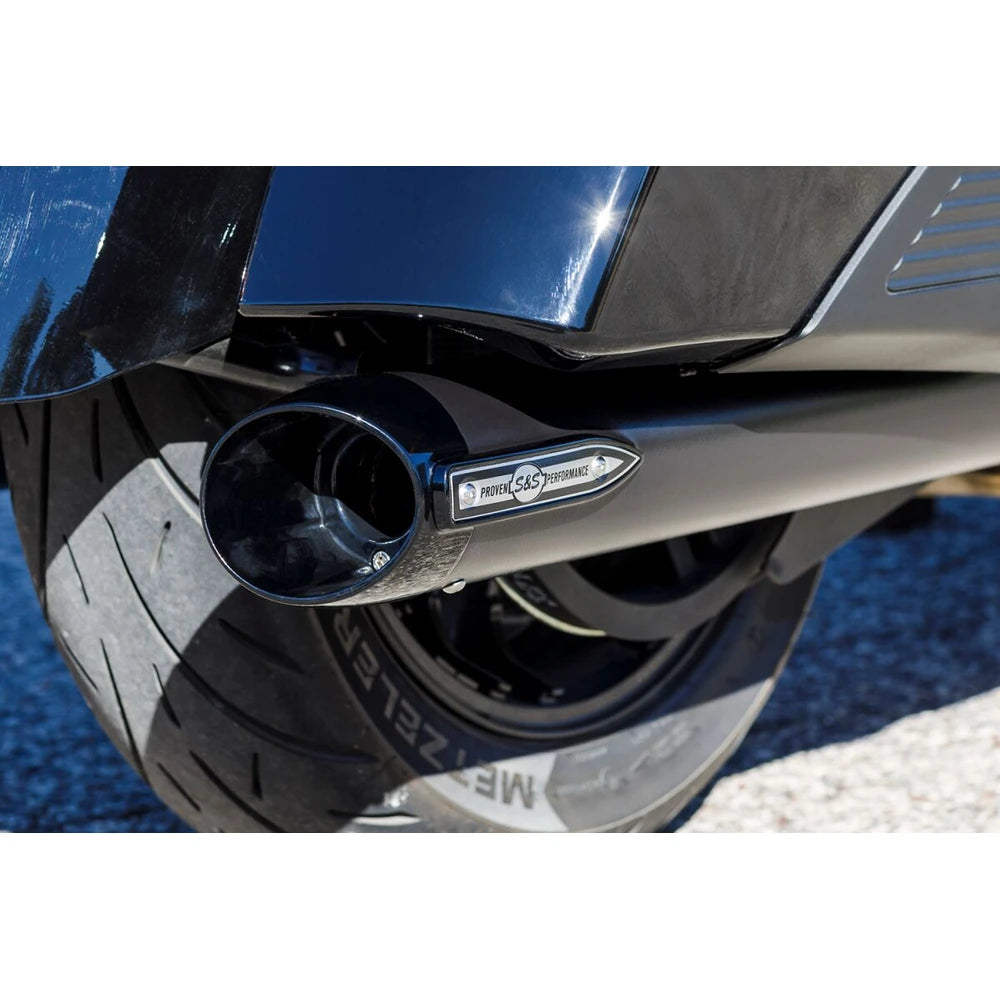 Indian Elite (14-26) 4" Broadhead Slip-On Mufflers, sort, Slash-Cut end cap – S&S Cycle – alternativ produktvisning 16