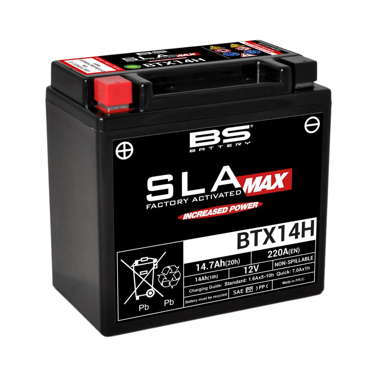 BS Battery BTX14H MC batteri – produktbillede 2