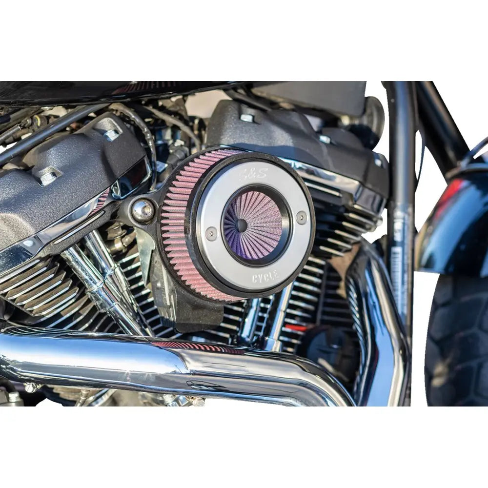 Harley-Davidson modeller (17-23) Air Stinger Stealth Air Cleaner Kit, Air Stinger / Stealth, Ring, sort / krom – S&S Cycle – yderligere produktvisning 6