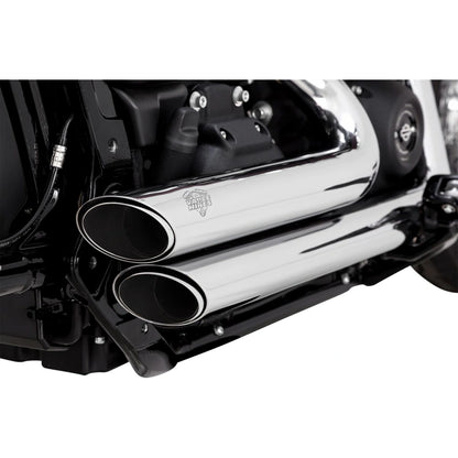 Harley-Davidson Touring / Softail (18-25) Shortshots Staggered PCX™ komplet udstødning, krom – Vance & Hines – monteret på motorcykel – design og pasform 3