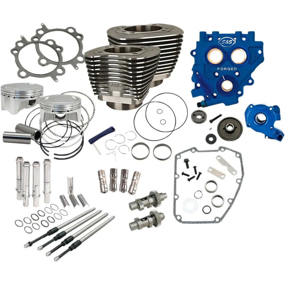 Harley-Davidson modeller (06-17) 110" 585GE Power Package, gear drive, sort – S&S Cycle