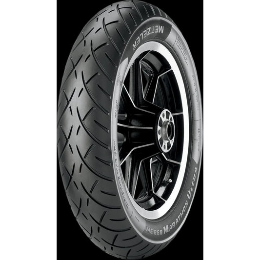 Metzeler ME 888 Marathon Ultra 80/90-21 48H TL – fordæk – originalt Metzeler MC-dæk med stabilitet, komfort og rolig kørefølelse.