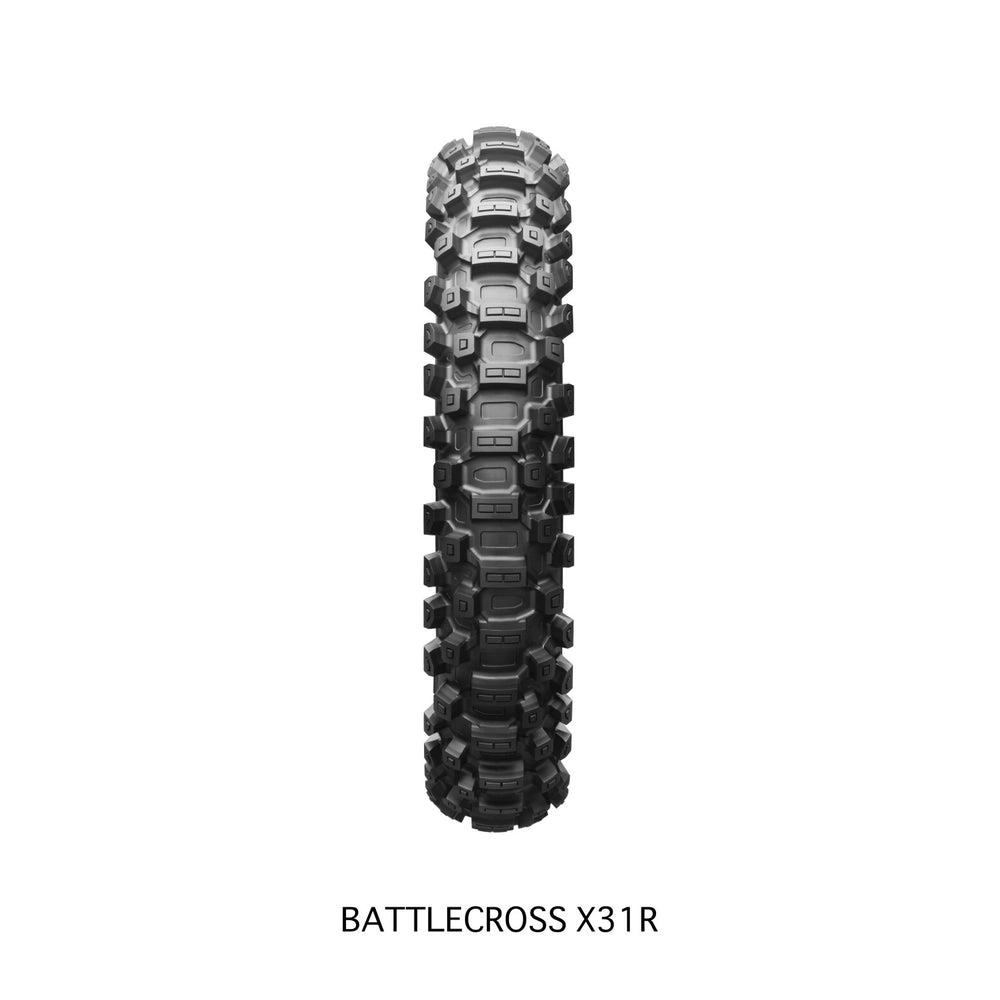 Bridgestone Battlecross X31 110/100-18 64M TT – bagdæk – originalt Bridgestone bagdæk med maksimalt greb på mellemfast motocrossunderlag. Køb hos Mo2parts. Produktbillede 2.
