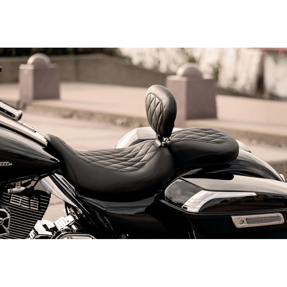 Harley-Davidson Touring (97-25) Tripper passagersæde, diamond – Mustang – Mustang varenr. 76695 – ekstra visning af form, polstring og design – billede 3