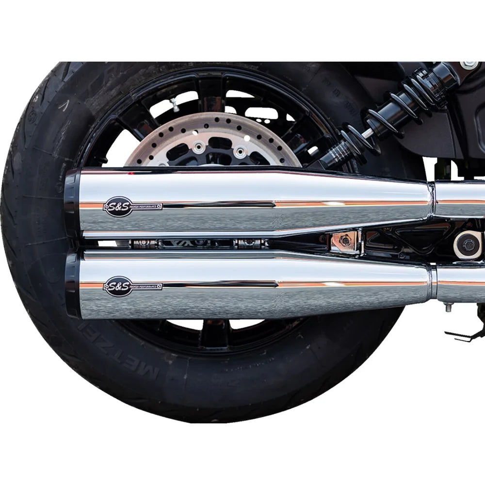 Indian Sixty (19-23) Grand National Slip-On Mufflers, Show Chrome – S&S Cycle – produktdetalje 4