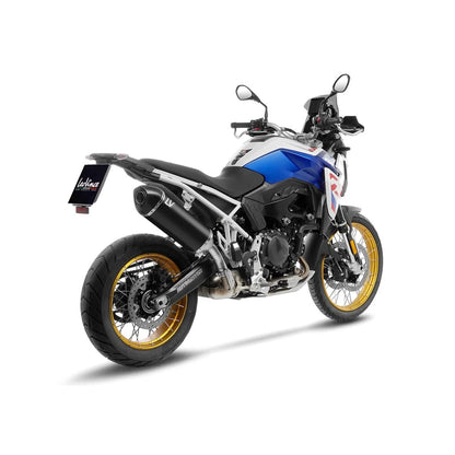 BMW F750GS (18-23) m.fl. LeoVince LV-14 slip-on – rustfri – sort – ekstra produktvisning af lyddæmper, finish og detaljer 5