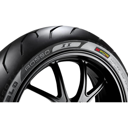 Pirelli Diablo Rosso II 130/70 R17 62H TL – bagdæk set fra siden – se profil og design på dette Pirelli bagdæk hos Mo2parts.