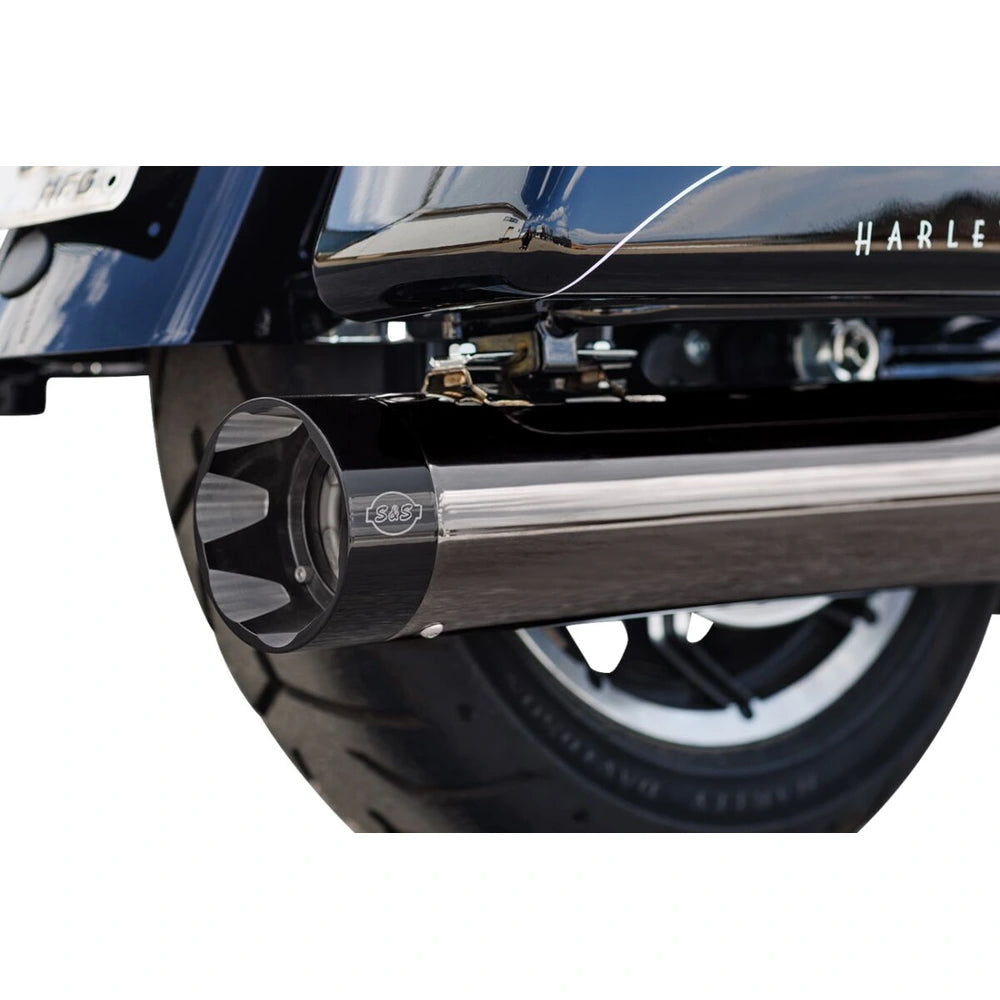 Harley-Davidson Touring (17-24) 2-into-1 Sidewinder Exhaust System, Lava Chrome – S&S Cycle – alternativ vinkel 3