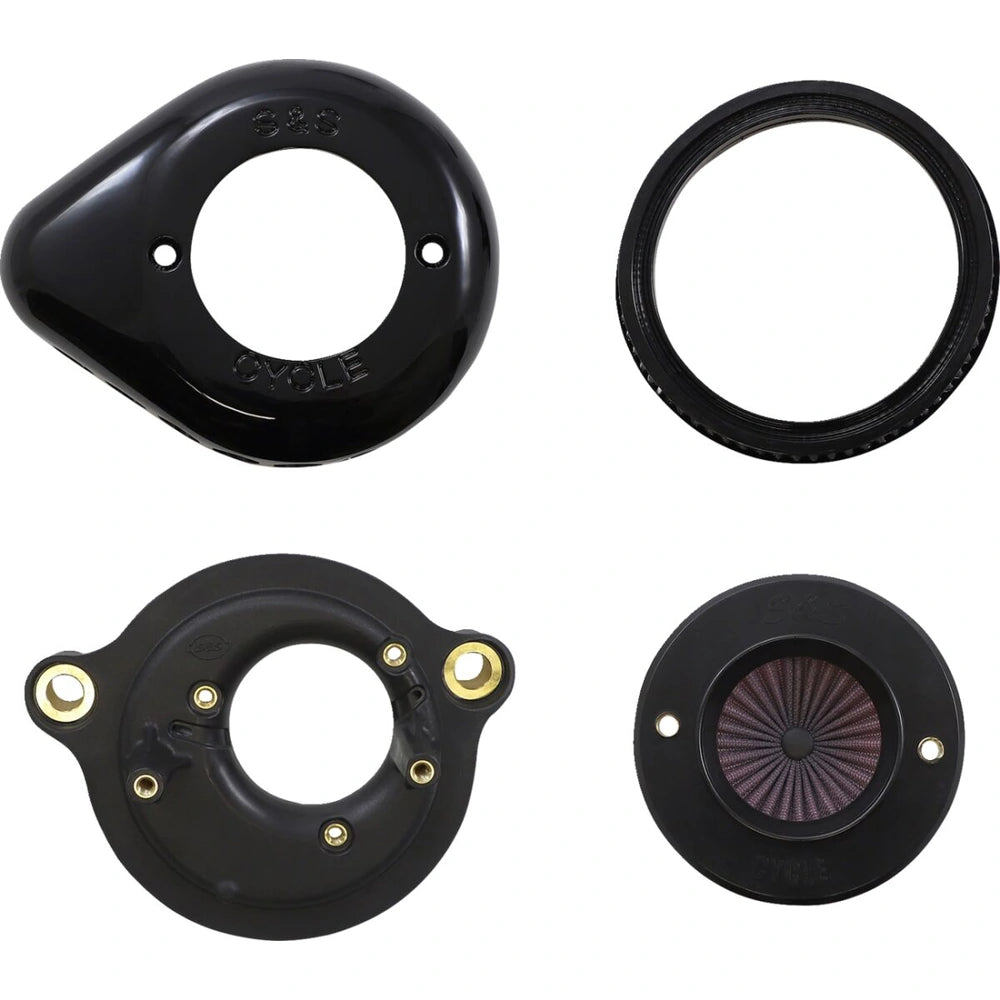 Harley-Davidson modeller (17-24) Air Stinger Stealth Air Cleaner Kit, Air Stinger / Stealth, Teardrop, sort – S&S Cycle – konstruktion og finish 5
