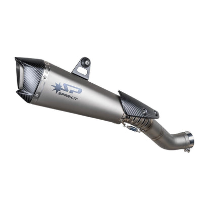 Aprilia RSV4 / Tuono V4 (17-26) Konix Evo slip-on, titanium – Spark – fritlagt produktvisning