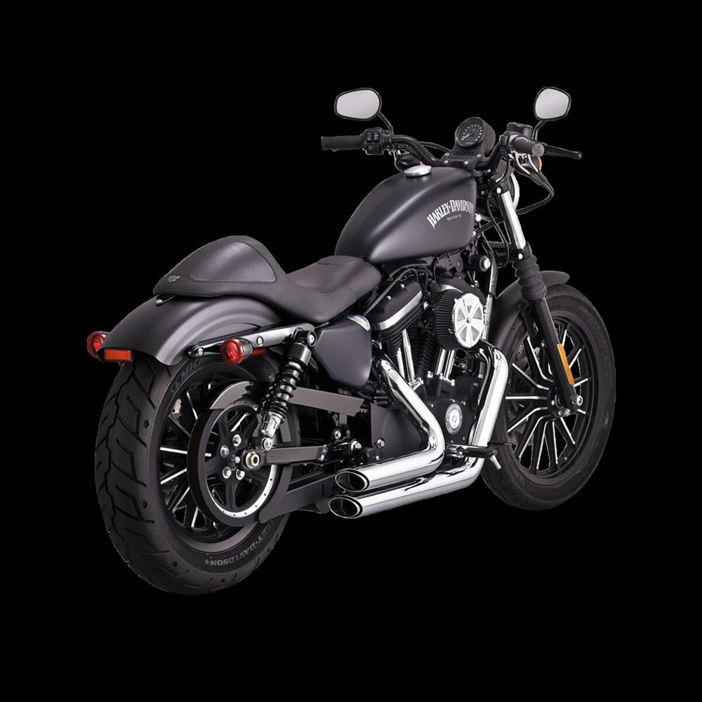 Harley-Davidson Softail (86-09) Shortshots Staggered Exhaust System Chrome komplet udstødning, krom – Vance & Hines