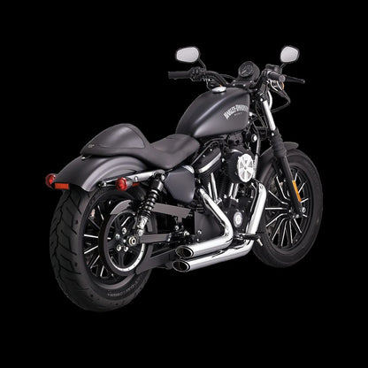 Harley-Davidson Softail (86-09) Shortshots Staggered Exhaust System Chrome komplet udstødning, krom – Vance & Hines