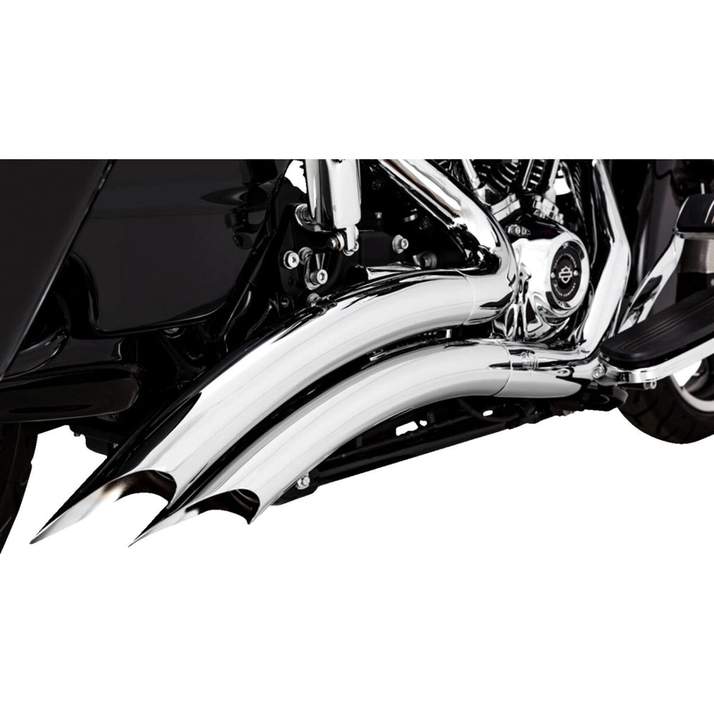 Harley-Davidson Touring (17-25) Big Radius komplet udstødning, krom – Vance & Hines – monteret på motorcykel – design og pasform 3