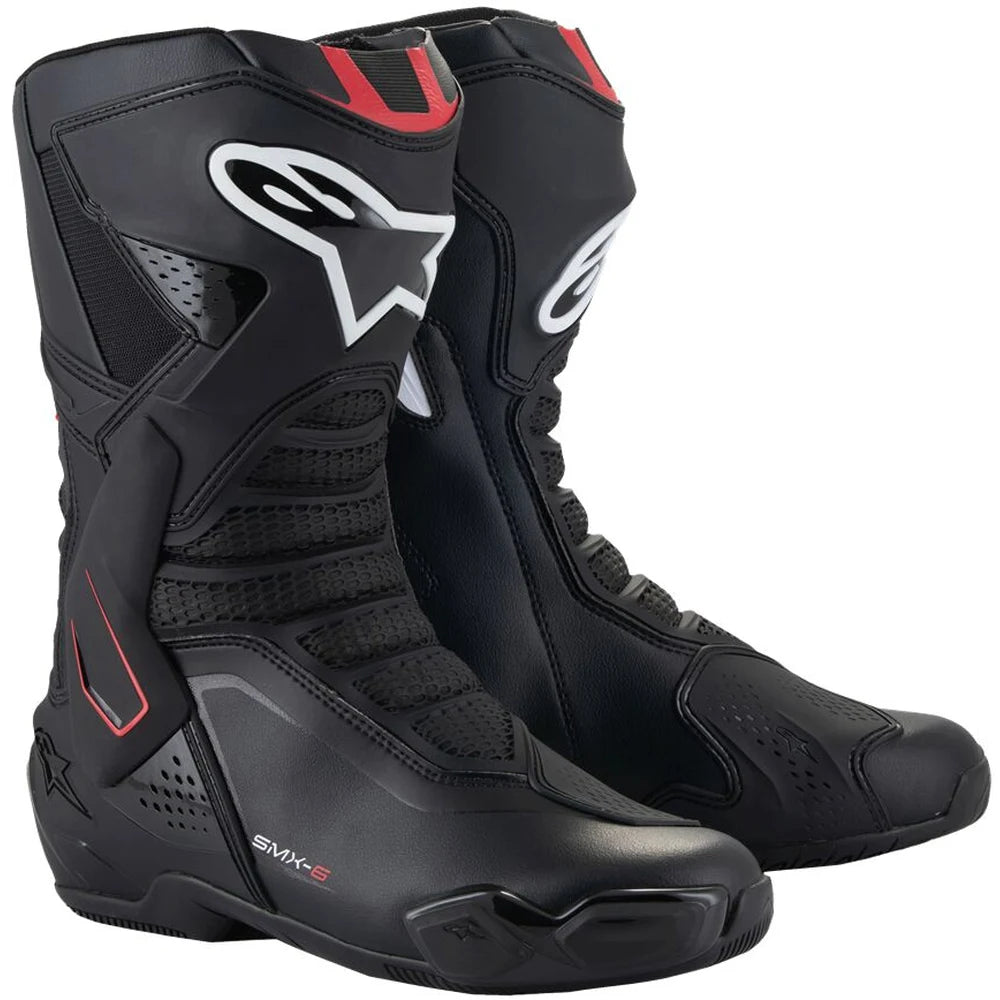Racingstøvler SMX-6 V3, herre – Sort/Bright Red/Hvid, str. EU 44 / US 9.5 fra Alpinestars – primært produktbillede