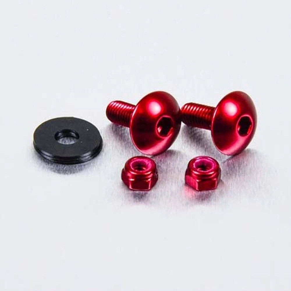 Nummerpladeboltsæt, 4 stk. – 7075-T6 aluminium, rød, NPLATE20 – Pro-Bolt