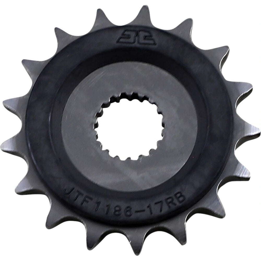 Fortandhjul 17T, 525 – stål, gummidæmpet, JTF1186.17RB – JT Sprockets
