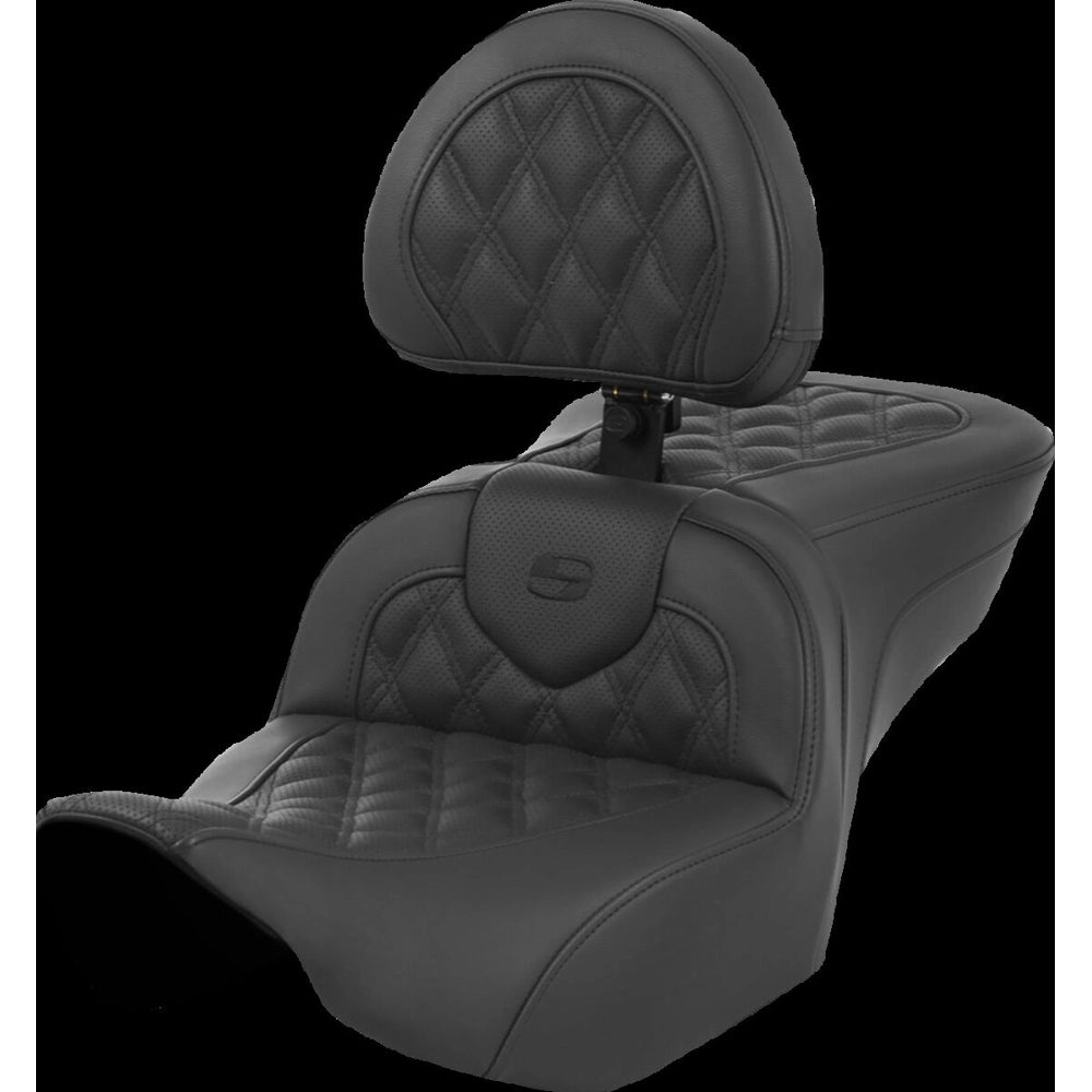 Harley-Davidson Touring (23-26) Roadsofa 2-up sæde Lattice Stitch/ Perforated med førerryglæn – Saddlemen