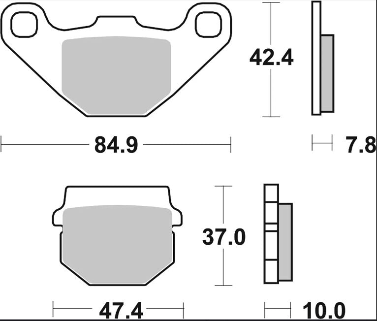 Ekstra produktbillede af Kawasaki KMX 125 87-03 bremseklodser – Brembo CC 07HO1118