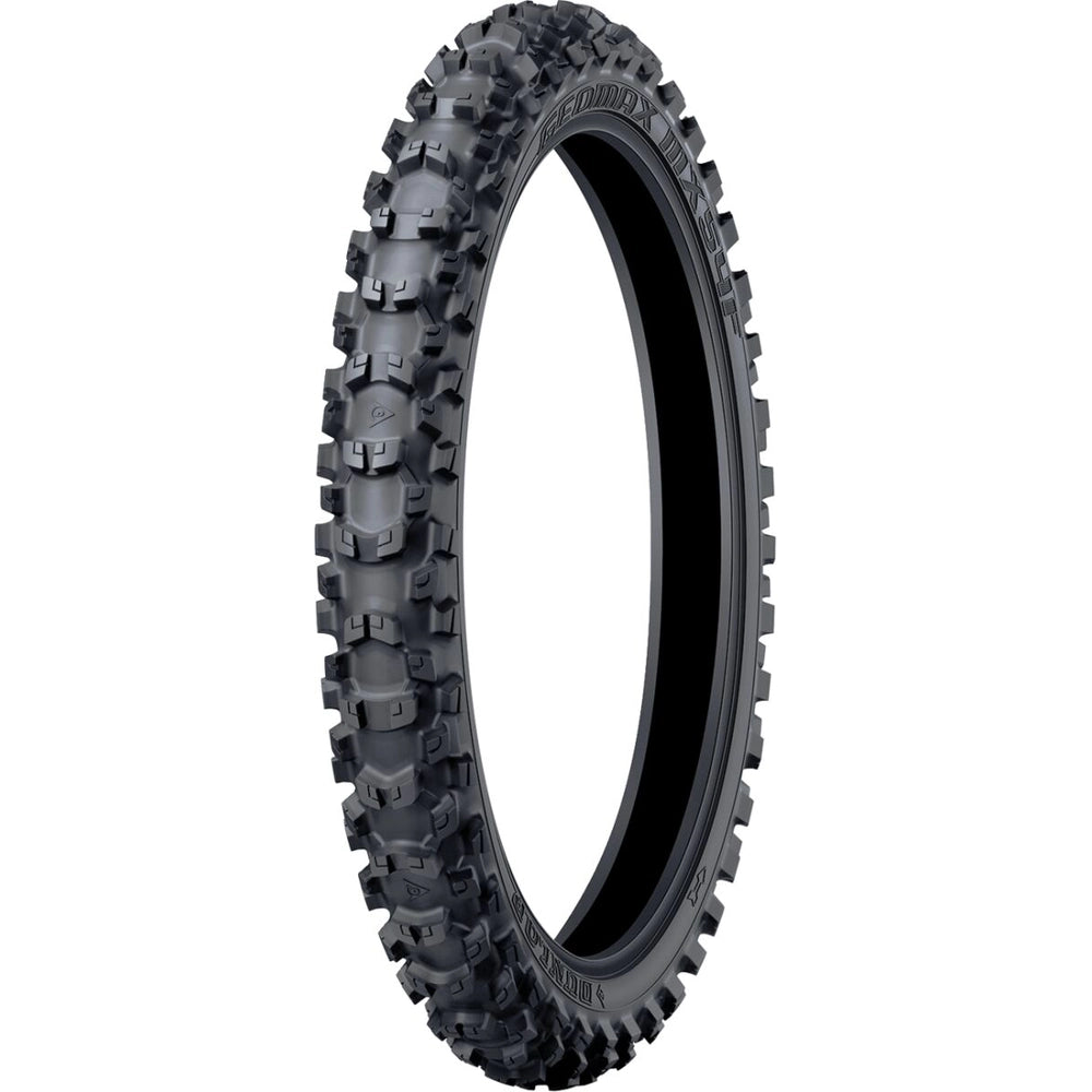 Dunlop Geomax MX54 60/100-14 29M TT – fordæk – originalt Dunlop fordæk med stærkt greb på mellemfast til hårdt MX-underlag. Køb hos Mo2parts.