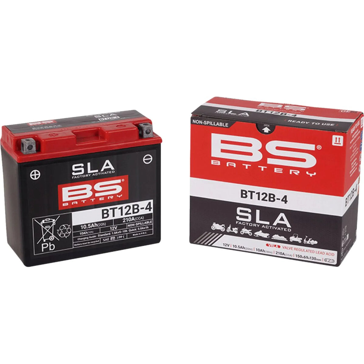 BS Battery BT12B-4 MC batteri – produktbillede 2