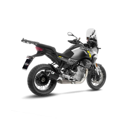 Moto Guzzi STELVIO 1000 (24-26) LeoVince LV-14 slip-on – rustfri – sort – ekstra produktvisning af lyddæmper, finish og detaljer 3