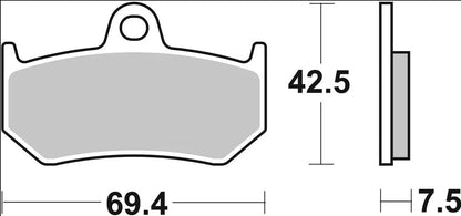 Ekstra produktbillede af MV Agusta F3 800 RR 22-26 bremseklodser – Brembo SP 07GR35SP
