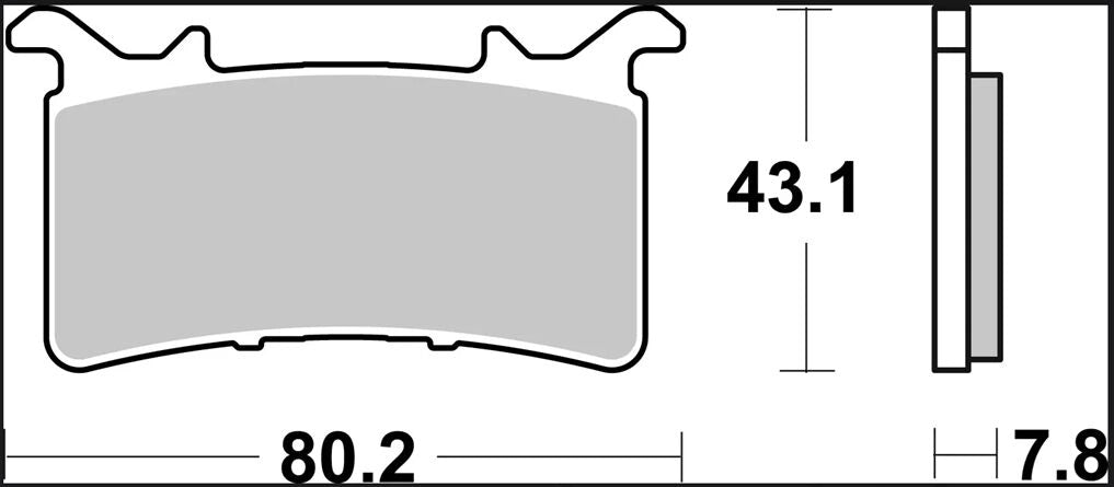 Detaljebillede 3 af Honda CBR1000RR-R Fireblade SP 20-23 bremseklodser – Brembo RC 07GR99RC