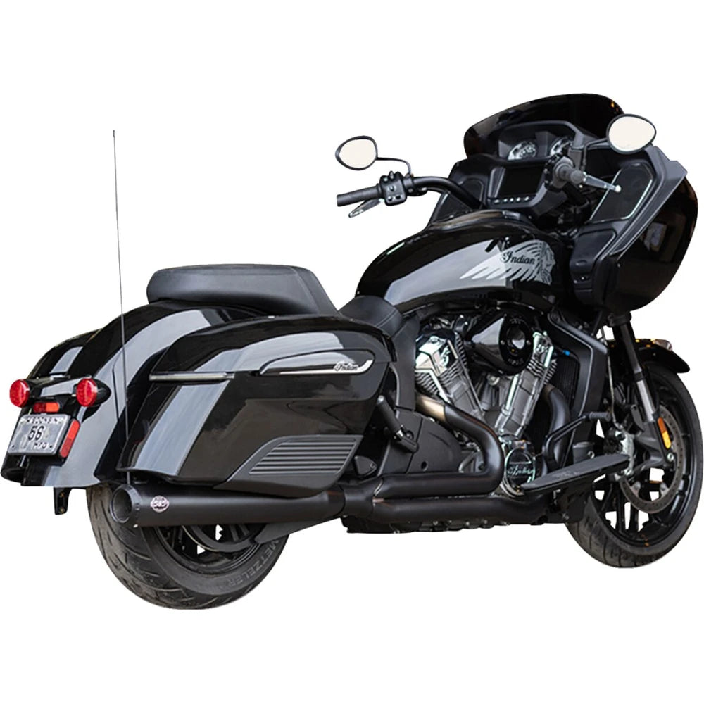 Indian Elite (20-26) 2-into-1 Qualifier Exhaust System, Guardian Black – S&S Cycle – ekstra produktvisning 2