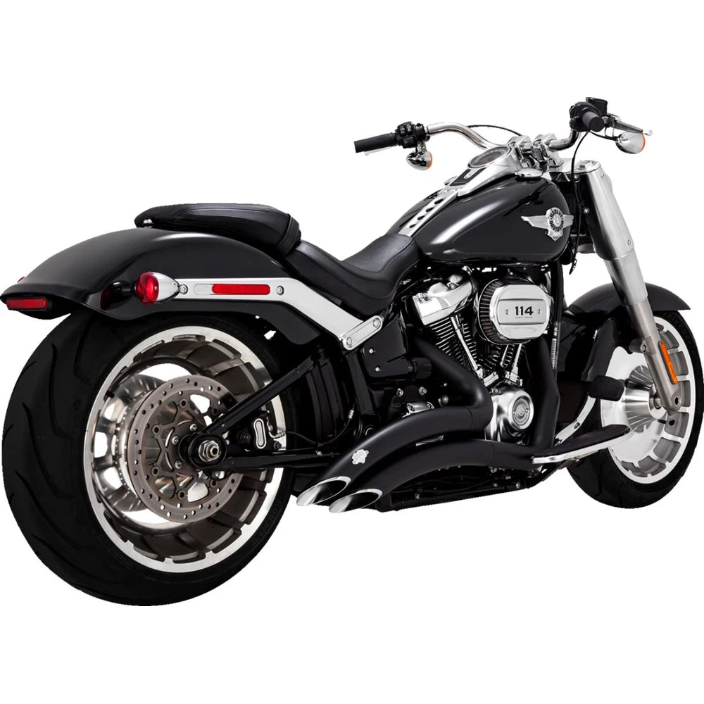 Harley-Davidson Softail / Dyna (18-24) Big Radius komplet udstødning, sort – Vance & Hines