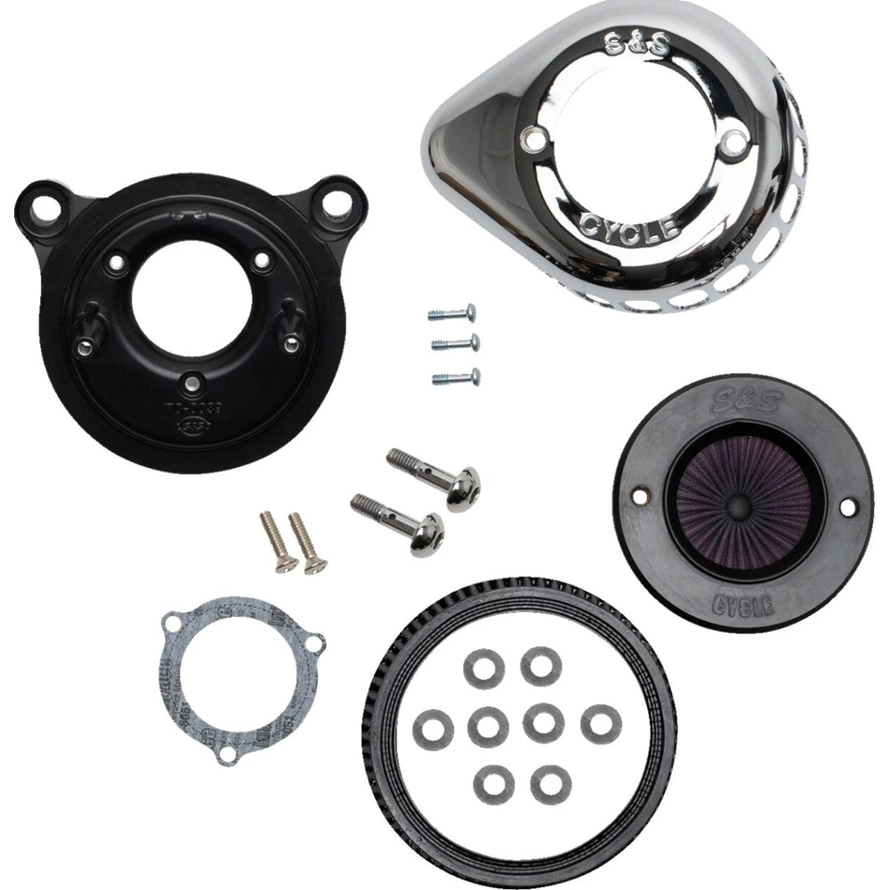 Harley-Davidson Twin Cam (01-17) Air Stinger Stealth Air Cleaner Kit, Teardrop, krom – S&S Cycle – ekstra produktvisning 2