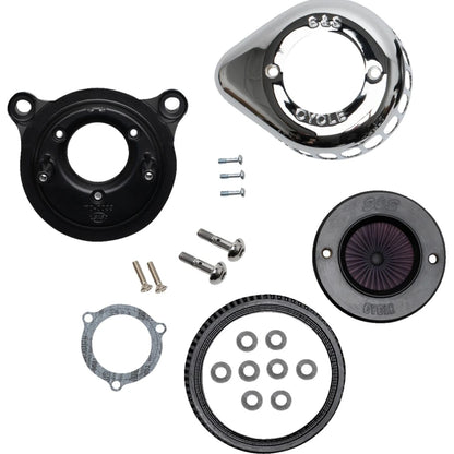 Harley-Davidson Twin Cam (01-17) Air Stinger Stealth Air Cleaner Kit, Teardrop, krom – S&S Cycle – ekstra produktvisning 2