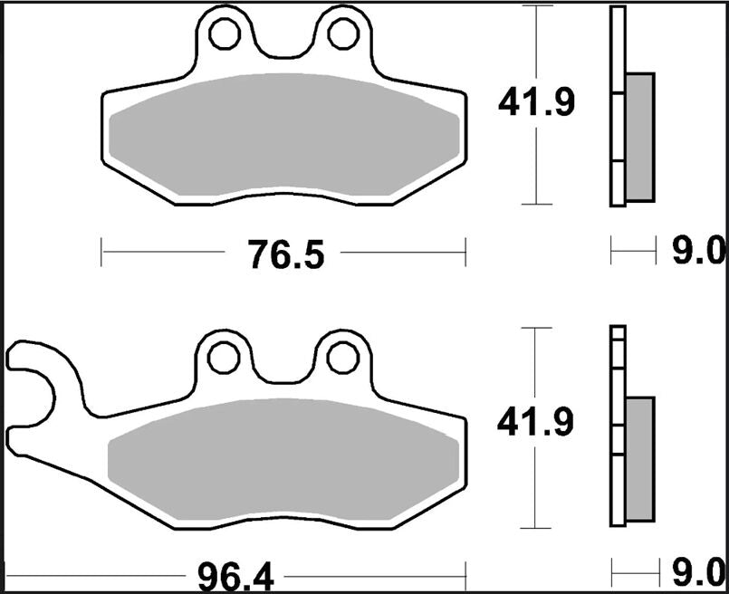 Ekstra produktbillede af Piaggio FLY 50 4T 2V 05-17 bremseklodser – Brembo XS 07056XS