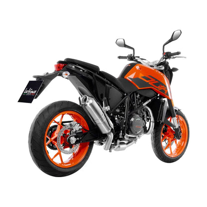 KTM 690 Duke (12-19) m.fl. LeoVince link pipe – rustfri – ekstra produktvisning af link pipe og monteringsdetaljer 2