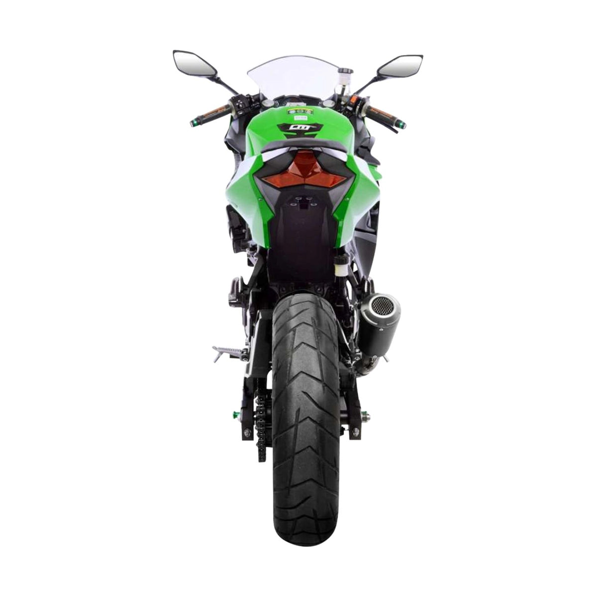Kawasaki Ninja 400 (18-23) m.fl. LeoVince LV-10 slip-on – rustfri – mat sort – 15218BU – ekstra produktvisning af lyddæmper, finish og detaljer 4