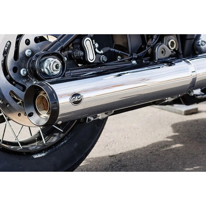 Harley-Davidson Touring / Softail (25) Grand National Slip-On Muffler, krom, Straight-Cut end cap – S&S Cycle – ekstra produktvisning 2