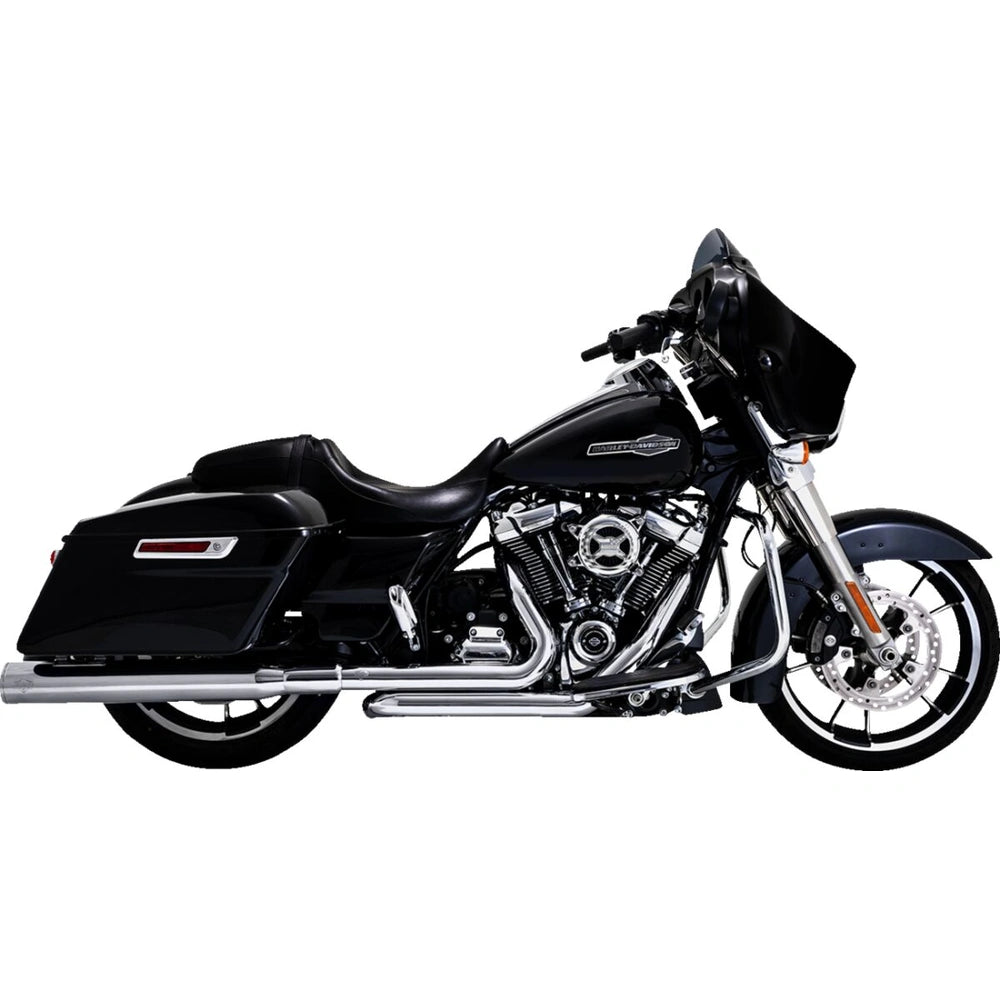 Harley-Davidson Touring (17-25) Dresser Duals PCX™ forrør, krom – Vance & Hines – detaljebillede af udstødning og finish 2
