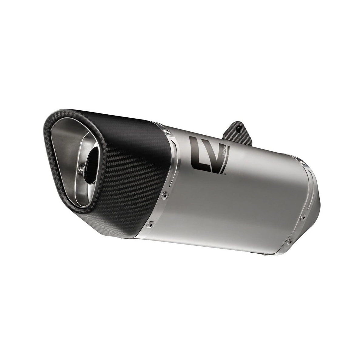 Honda X-ADV750 (21-26) m.fl. LeoVince LV-14 R slip-on – rustfri – titanium-look – 15614 – ekstra produktvisning af lyddæmper, finish og detaljer 2