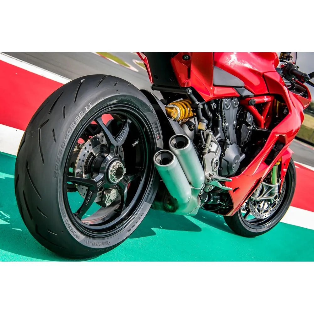 Pirelli Diablo Rosso Corsa II 180/55 ZR17 (73W) TL – bagdæk set fra siden – se profil og design på dette Pirelli bagdæk hos Mo2parts.