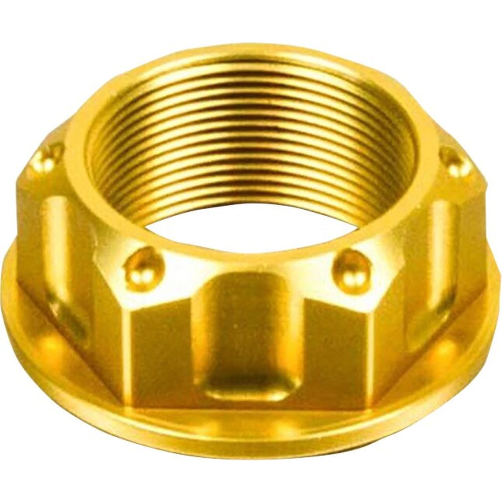 Topbro-møtrik, M25 x 1.00 – 7075-T6 aluminium, guld, LTYOKEO20 – Pro-Bolt