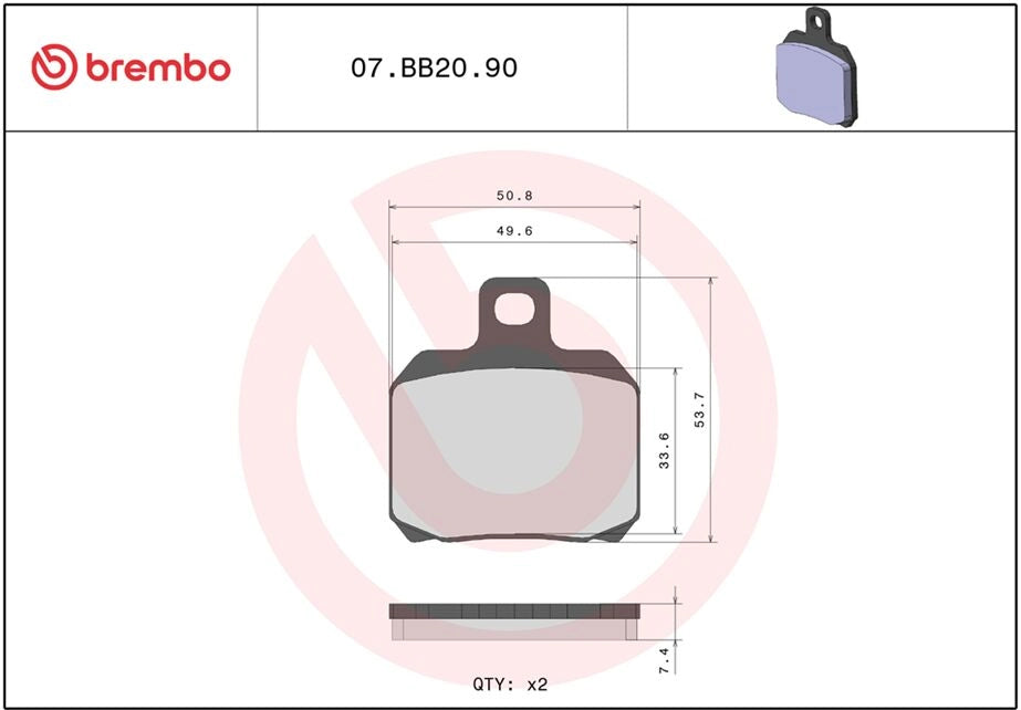 Honda CBR1000RR-R Fireblade SP 20-26 bremseklodser – Brembo Genuine Sinter 07BB2090