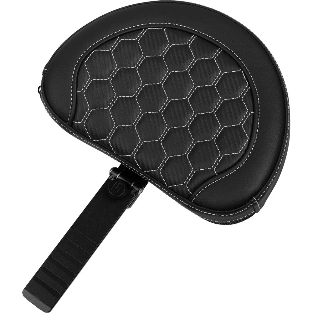 Harley-Davidson Touring (23-26) Roadsofa 2-up sæde Honeycomb hvid syning Extended Reach (823-07-190B6) – Saddlemen – ekstra produktvisning med fokus på form, polstring, syninger og finish – billede 3