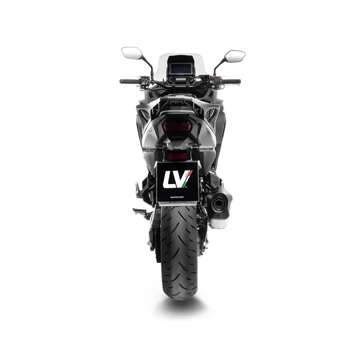 Honda NT1100 (25-26) LeoVince LV-12 R slip-on – rustfri – titanium-look – ekstra produktvisning af lyddæmper, finish og detaljer 4
