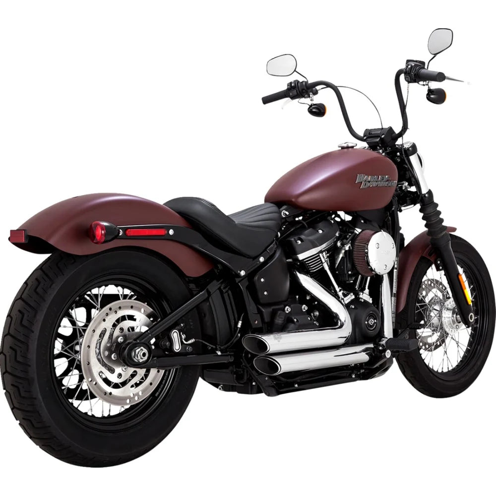 Harley-Davidson Touring / Softail (18-24) Shortshots Staggered komplet udstødning, krom – Vance & Hines