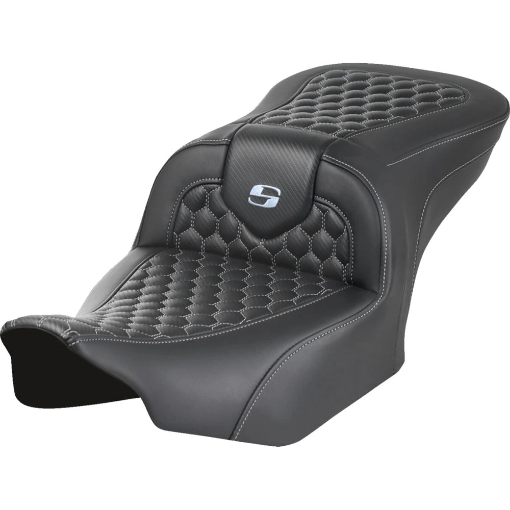 Harley-Davidson Touring (23-26) Roadsofa 2-up sæde Honeycomb sølv syning – Saddlemen