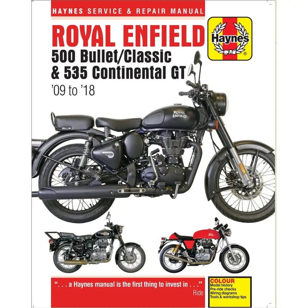 Royal Enfield Bullet/Classic 500 & GT535 (2009–2017) værkstedshåndbog – Haynes – Haynes værkstedsmanual til service og reparation