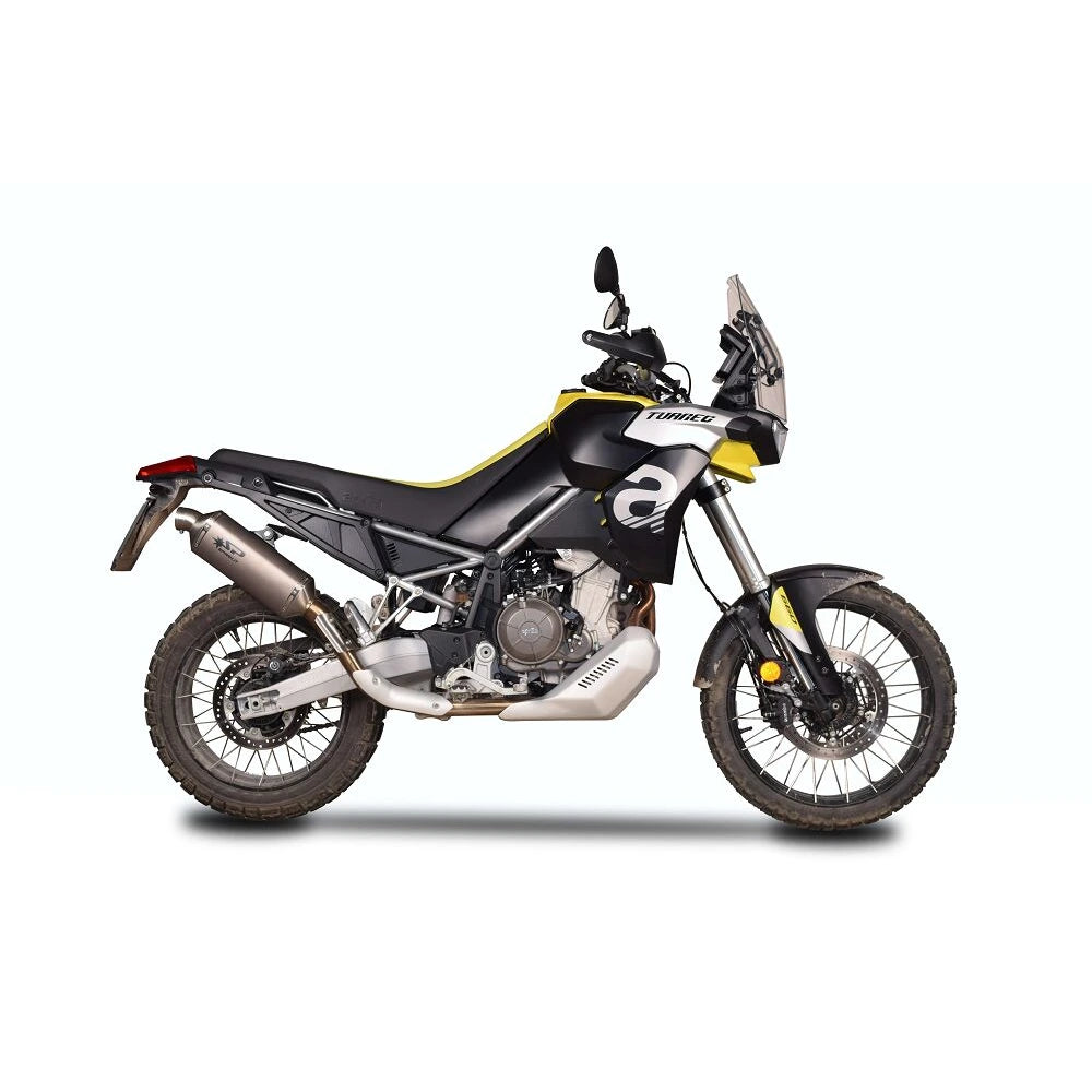 Aprilia Tuareg 660 (22-26) Dakar slip-on, titanium – Spark – produktdetalje fra alternativ vinkel, billede 4