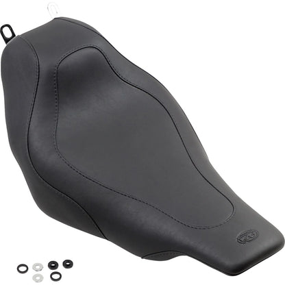 Harley-Davidson Touring (96-07) Tripper solosæde – Mustang – Mustang varenr. 76457 – detalje af materiale, syninger og finish – billede 4