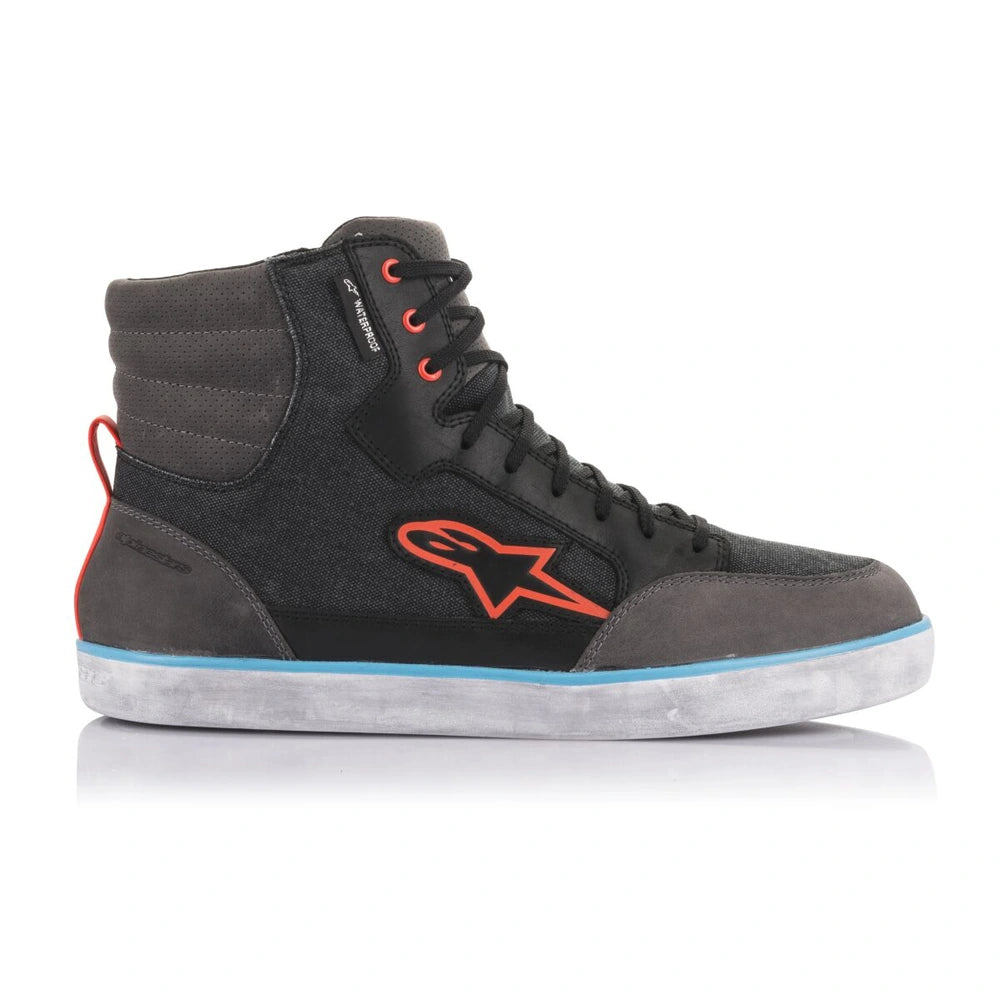 MC sko J-6 WP Canvas, herre – Antracit/Sort/Light Blue/Rød, str. EU 43,5 / US 10,5 fra Alpinestars – produktdetalje 3