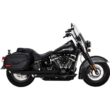 Harley-Davidson Touring (18-24) Twin Slash slip-on, sort – Vance & Hines – detaljebillede af udstødning og finish 2